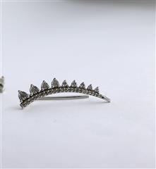 Gold-Diamond Earrings 62 Diamonds .500 Carat T.W. 10K White Gold 2.47g